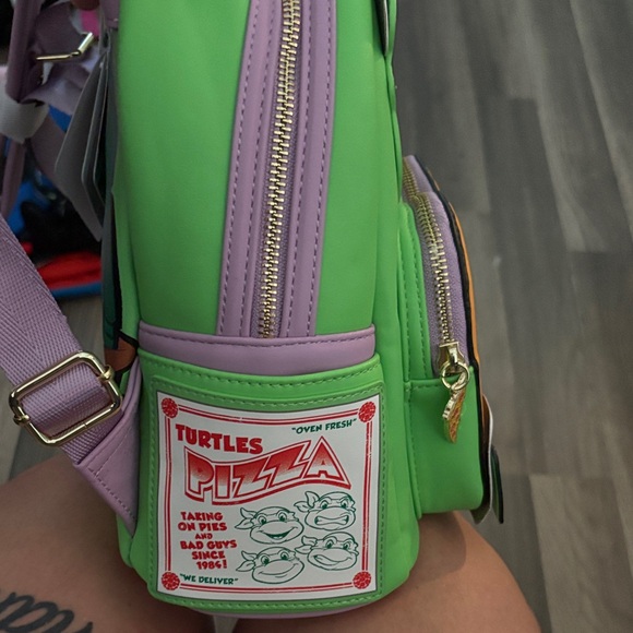 Loungefly Ninja Turtle Backpack - Green and Purple - Picture 4 of 4